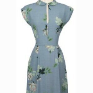 Trashy Diva French blue roses tea dress NWT